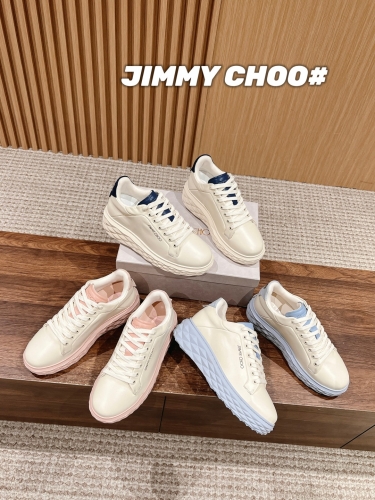 No.64955      Jimmyhoo and Malbon collaborate on casual sports shoes Splicing ground leather and iconic JC logo color scheme Size: 35-40