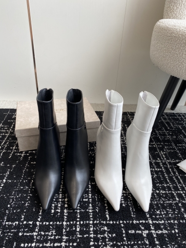 No.64964     JIMMY CHOO  Pointed calf leather high-heeled short boots Imported calf leather from Italy Heel height: 9.5cm Size: 35-42