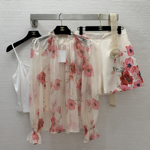 No.91417     G24080143    ZIMMERMANN  Pink flower print three piece set S -M -L -XL