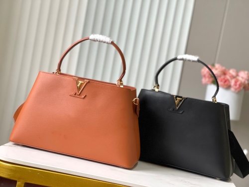 No.57162    M24620/M48865    M24607/M48865  38*23*16cm   Capucines Souple Large Handbag Cow leather