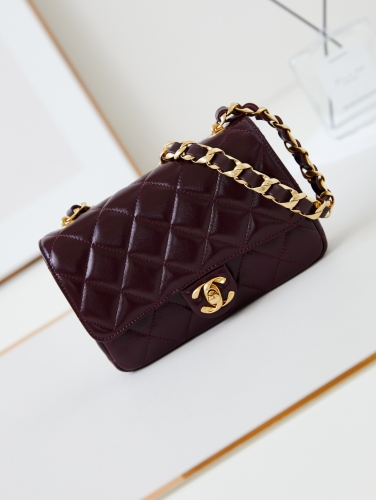 No.57224    AS5123    13*20*4.5cm   24b CF thick chain shoulder bag