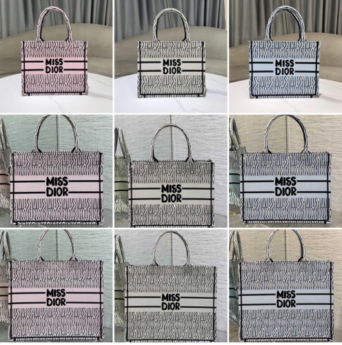 No.57193    6688    42*18*35cm    36.5*27*16.5cm    26*8*22cm  Book Tote handbag Miss Dior Allover Embroidery