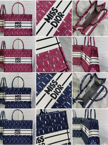 No.58674 57193 6688 42*18*35cm 36.5*27*16.5cm 26*8*22cm Book Tote handbag Miss Dior Allover Embroidery