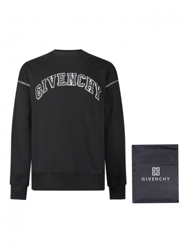 No.91490    Givenchy Pasting embroidery Round neck sweatshirt Exclusive custom dyeing 420 looped cotton knitted fabric XS S M L