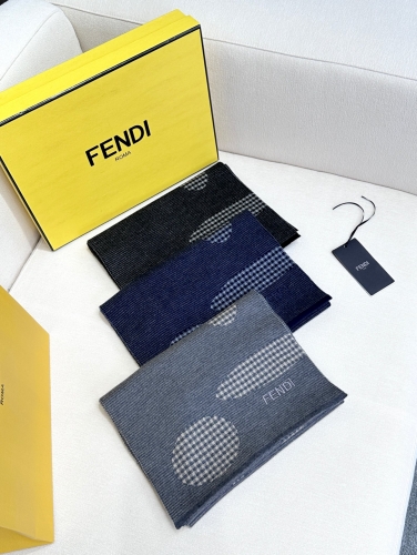 No.91512    2024.9.22  Fendi High end men's and women's scarves 100% imported knitted cashmere 180*32cm