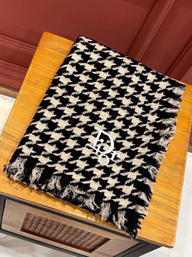 No.91535     2024.9.22   Dior Thousand Bird Grid Scarf 100% pure cashmere 38*186 cm