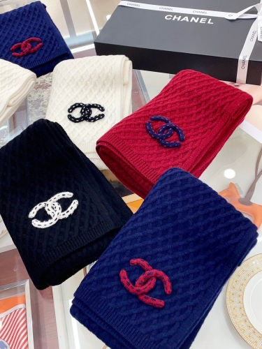 No.91584   2024.9.22   Chanel Knitted cashmere scarf 100% premium cashmere 32*170cm