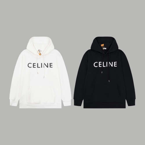 No.91636    CELINE  Letter printed hooded sweatshirt 420g 100% pure cotton XS S M L