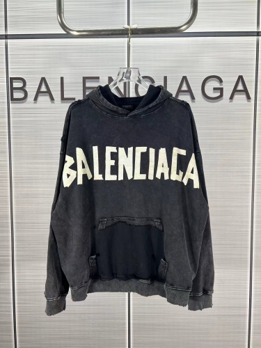 No.91618    Balenciaga Washed and worn hooded sweatshirt XS S M L