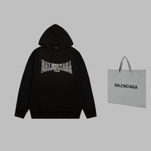 No.91607    Balenciaga Boxing series Broken printed letter hooded sweatshirt Fixed dyeing pure cotton fabric XS S M L