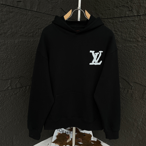 No.91640     LV  Printed logo hooded sweatshirt 420g pure cotton fabric  S M L XL