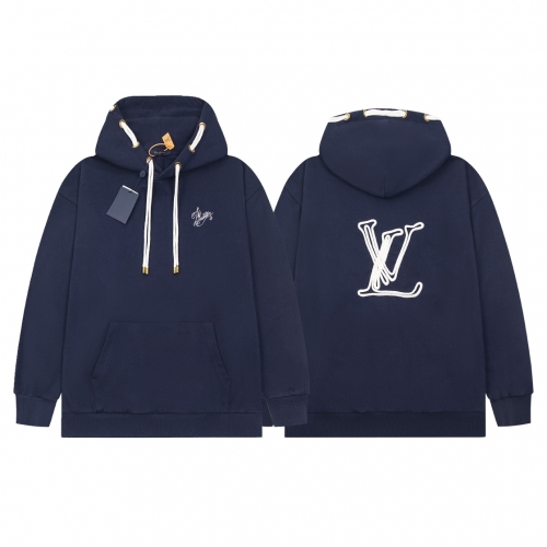 No.91632     LV Knot letter embroidered hooded sweatshirt 420g 100% pure cotton XS S M L