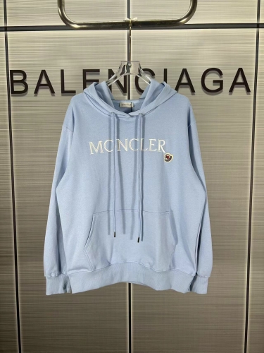 No.91621    MONCLER High tech embroidered letter classic hooded sweatshirt 430 grams of looped fabric S M L XL