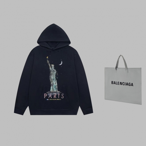 No.91655   Balenciaga  Statue of Liberty hooded sweatshirt Fixed dyeing pure cotton fabric OS version XS S M L