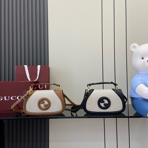 No.57317     815714     27*17*7cm    Gucci Blondie Series Small Handbag Canvas/Original Leather