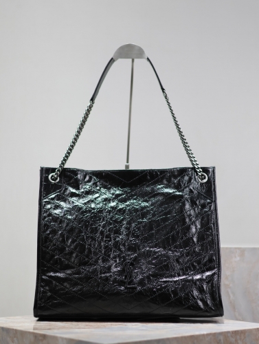 No.57325     577998    39*31.5*12.5cm    Niki shopping bag_ Large Imported wrinkled oil wax cowhide from Italy