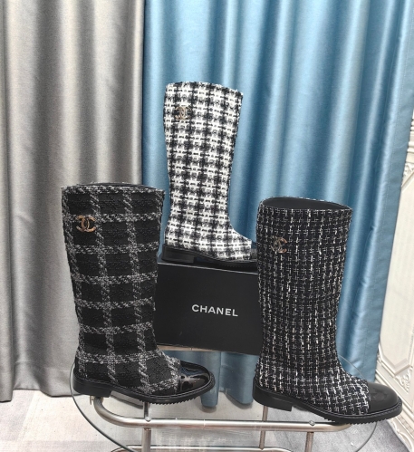 No.65137     Chanel  Double C-grid boots Original customized shoe upper+imported sheepskin lining 35-41