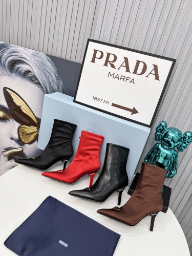 No.65168   Prada Long and short boots First layer cowhide/silk upper+sheepskin lining 8cm 35-42