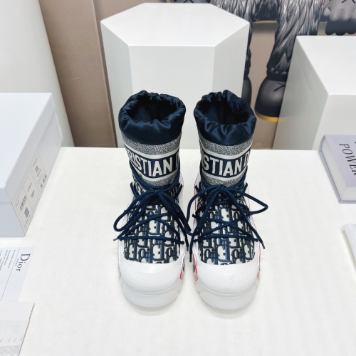 No.65172    Dior Sponge cake colored snow boots Nylon Oblique printed upper with cross tie straps Space cotton 35-42