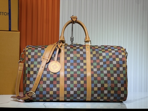 No.58871 M11674 M41416 Keepall Bandoulière 50  Damier Flags 50x29x23cm