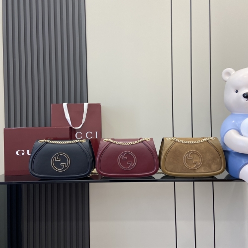 No.57423    815715    26*16*8cm    Gucci Blondie Series Small Shoulder Backpack Full leather/frosted leather/original leather