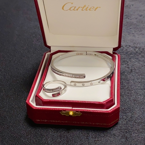 No.91678   Cartier Full diamond studded bracelet/ring Imported precision color preservation 18k Narrow version 2024/12/7