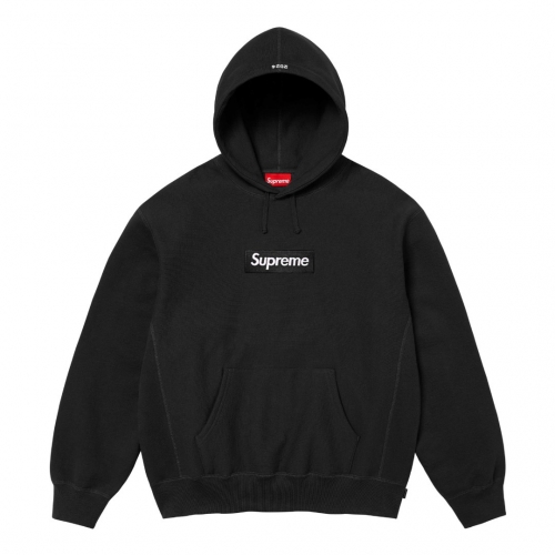 No.59091 S-XL box logo hooded T shirt velvet hoodie