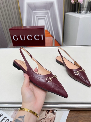 No.65242    Gucci Cowhide Double G Printed Fabric Rubber outsole (custom-made genuine leather outsole) Size：35-41 2025/3