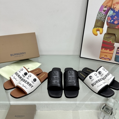 No.65310    Burberry Flat slippers cow leather upper Sheepskin lining Size: 35-42 2025/3