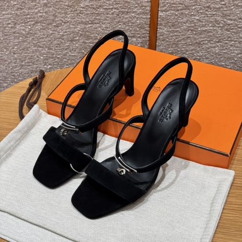 No.65417    Hermes Glamour sandals Chamois leather Dermal outsole  size：34-41