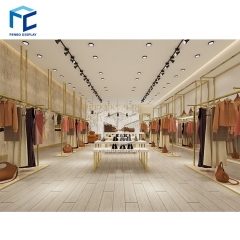 NEW product high quality golden women clothes shop display fixture