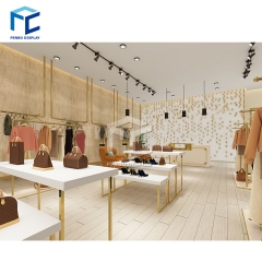 NEW product high quality golden women clothes shop display fixture