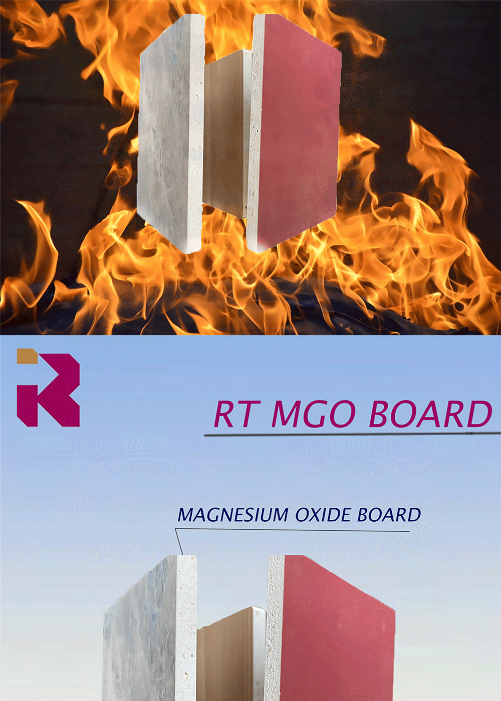 Laminated MGO Board Fireproof Wall Panel for building wall panel