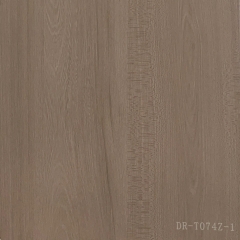 Dr-T074z-2 Golden Elm Laminated Veneer Paper for Synchronized Melamine Board