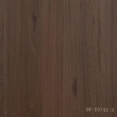 Dr-T074z-2 Golden Elm Laminated Veneer Paper for Synchronized Melamine Board