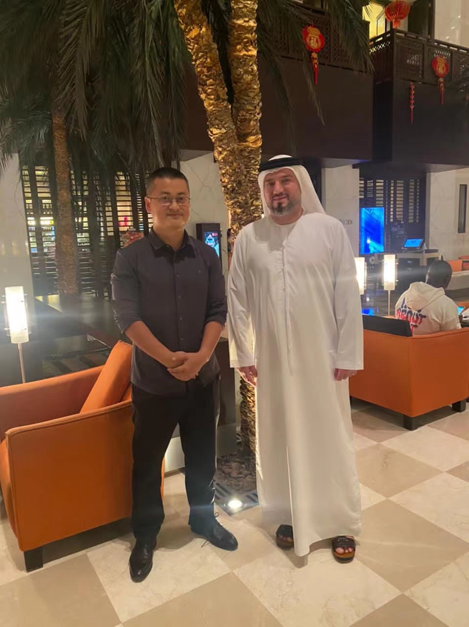 Ruitai woods CEO Brain liu Visit our clients in the Middle East