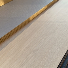 Artistic MDF Cladding Sheets Relief Design and Grooved Textures for Hotel Interiors Woodgrain Stone Texture