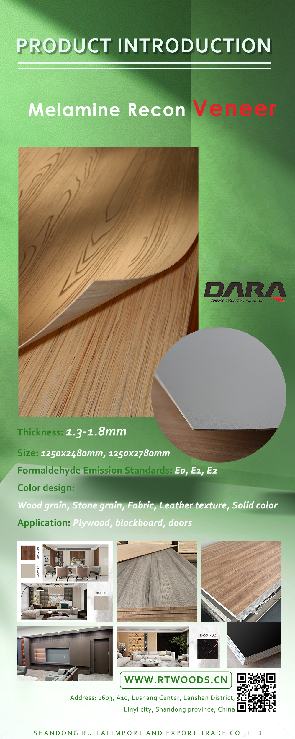 melamine recon veneer