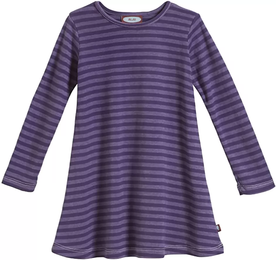 ALJU Girls' 100% Cotton Long Sleeve Dress - Active Kids School, Playing, Parties