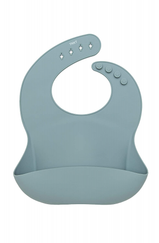 TKKT Silicone Baby Bib with Adjustable Fit & Catch-All Pouch