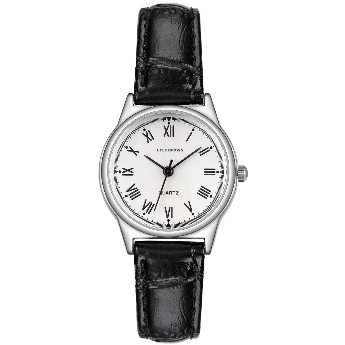 LYLF GFOWS Women Wrist Watches, Women Leather Wrist Watches, Simple Women Watches, Round Dial Easy to Read Small Face Watch