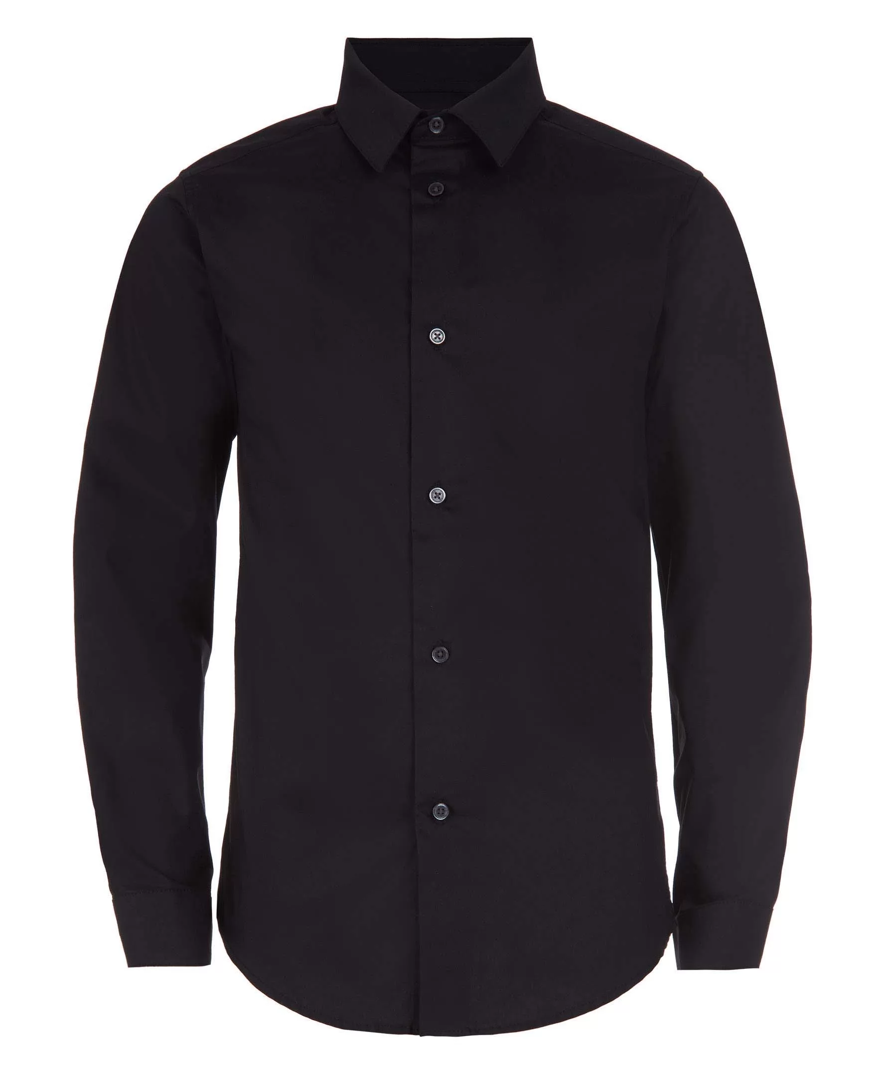 TCM Boys' Long Sleeve Shirt Solid Dress Shirt Slim Fit Button Down Tops Shirt