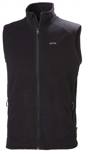 GOTPA Men’s Fleece Vest Full Zip Outdoor Windproof Water-Resistant Active Sleeveless Vest with 4 Pockets