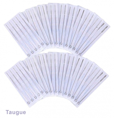 Taugue 100Pcs Disposable Professional Tattoo Needles with  Stainless Steel Tattoo Tips for All Sorts of Tattoo Machines