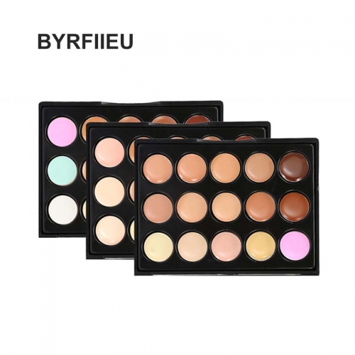 BYRFIIEU 15 Color Concealer Contouring Cosmetic Cream Concealer Makeup Palette for Beginner and Professional Daily Use