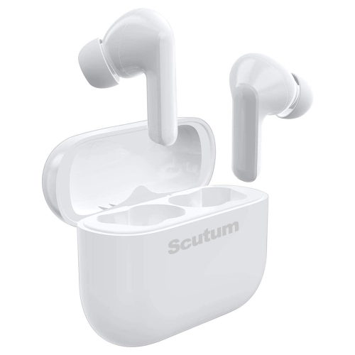 Scutum True Wireless Noise Cancelling Earbuds, Bluetooth 5.0 Headphones Touch Control Built in Mic with 24Hrs Charging Case