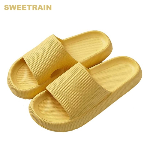 SWEETRAIN Women's Anti-Slip Thick Sole Slipper Shower Slippers Lightweight Soft Slippers Slides for Bathroom Bedroom Swim Pool