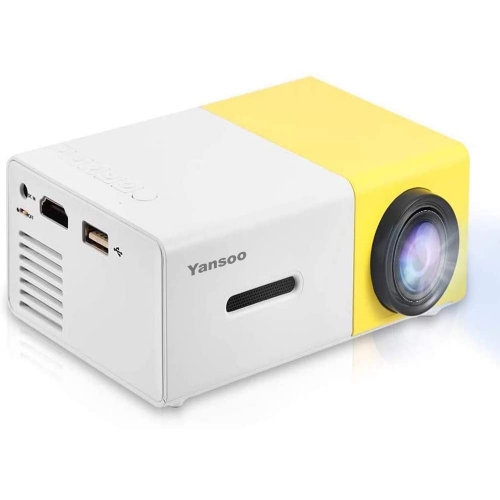 Yansoo Mini Video Projector, Movie Projector with 10000 Hours LED Lamp Life and 1080P Supported Projector