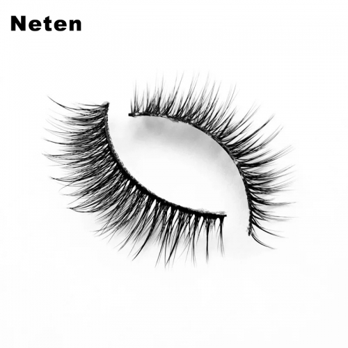 Neten 3 Pairs Mink False Eyelashes Dramatic Fluffy False Eyelashes 20mm Reusable Eyelashes for Party Wedding Night Out Daily Use