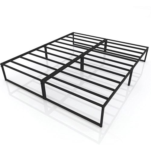 ZIOOZHI Foldable Metal Platform Bed Frame Super Heavy Duty Sturdy Steel Bed Frame Assembly Metal Bed Frames